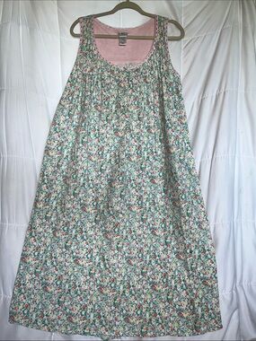 Vtg 90s Etonne Floral Nightgown Cottagecore Grandmacore Coquette Sleepwear 18/20